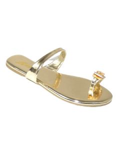 20551 - LILIANA MARLO-108 WOMENS CASUAL TOE-RING FLAT SANDAL