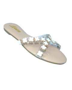 21910-LILIANA CASUAL FLAT CROSS STRAP SLIP ON SANDAL