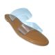 21903-LILIANA WOMENS CASUAL FLAT DOUBLE ACRYLIC BAND SANDAL