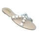 21910-LILIANA CASUAL FLAT CROSS STRAP SLIP ON SANDAL